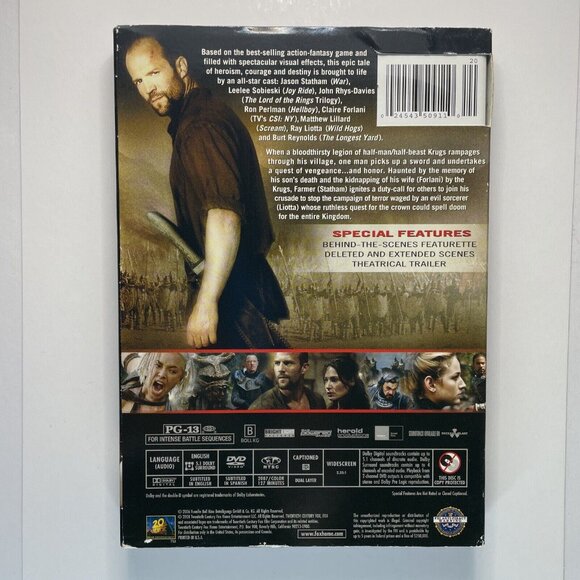 In the Name of the King a Dungeon Siege Tale DVD 2007 Rated PG-13 Widescreen - Picture 5 of 6